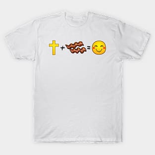 Christ plus Bacon equals happiness T-Shirt